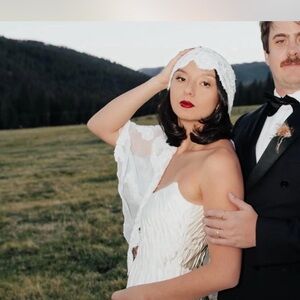 Custom White Lace Bridal Veil